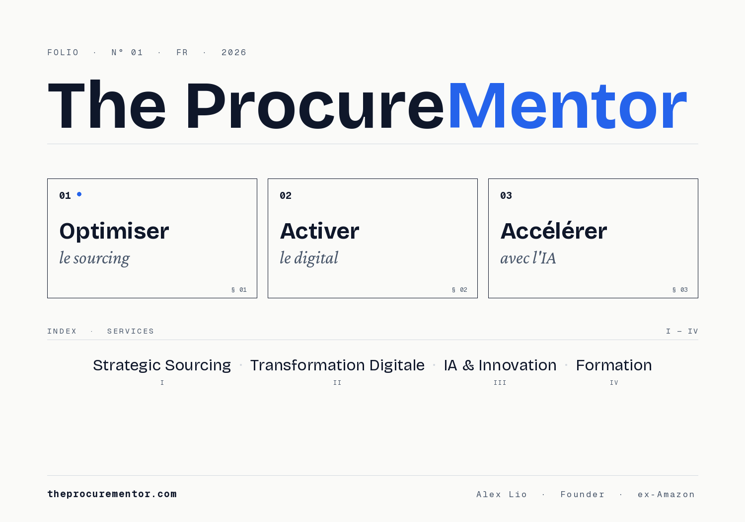 The Procurementor — main site preview